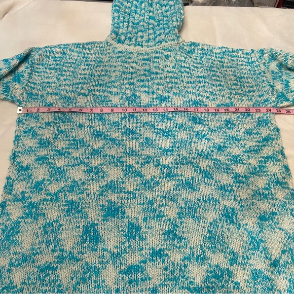 Free People winter storm tunic sweater dress ice castle Turquoise 2461 - Picture 11 of 13